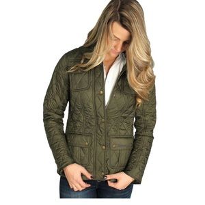 Barbour Green Morris Quilted Jacket Womens US 12